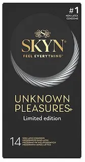 SKYN Unknown Pleasures+ 14’s – Sada bezlatexových kondomů