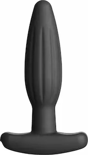 ElectraStim EM3105 Silicone Noir Rocker Butt Plug Small, silikonový anální kolík pro elektrostimulaci 12 x 3 cm