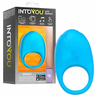 INTOYOU Ringo – chytrý vibrační erekční kroužek s aplikací (modrý)