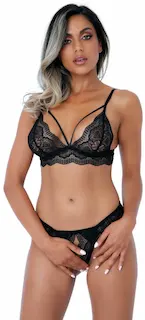 Daring Intimates Bra and Crotchless Panty, S/M