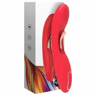 Bestoy – vibrátor na G-bod s jazýčkem – červený