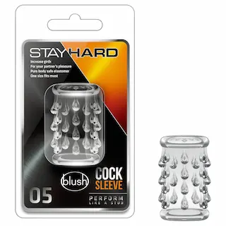 Stay Hard – erekční kroužek s výstupky – transparentní