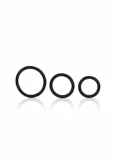 CalExotics Black Rubber Ring – 3 Piece Set