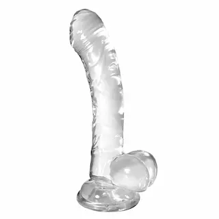 Hudini realistické dildo s přísavkou 18 cm transparentní