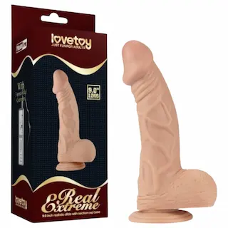 Lovetoy Real Extreme – dildo s přísavkou – 23 cm (přírodní)