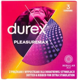 Durex Pleasuremax – vroubkované kondomy (3 ks)