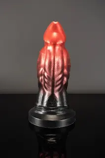 Twisted Beast Xaphan Demon Blood (Ombre) XL, prémiové silikonové dildo s Vac-U-Lock přísavkou 30,4 x 5,9–10,6 cm