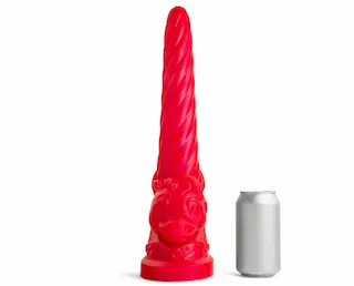 Dildo Hankey’s Toys Unicorn Dildo L, prémiové silikonové dildo s Vac-U-Lock 41 x 3,4–5,8 cm