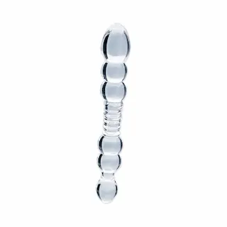 Clarity Elysian Serenade, oboustranné dildo z borosilikátového skla 21,3 x 3,3 cm
