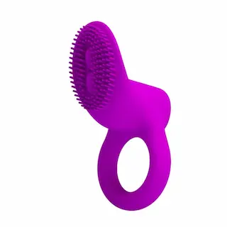 Vibrační návlek na penis s hlavicí pro stimulaci klitorisu Pretty Love Cobra Purple