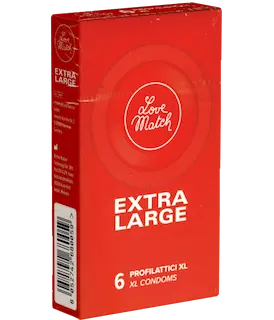 Love Match Single: Extra Large, 6 extra wide condoms