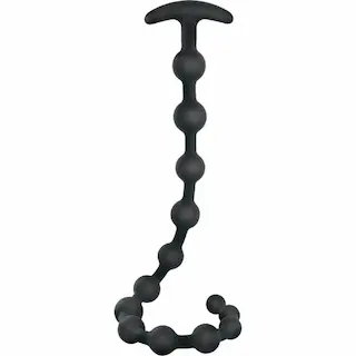Black Velvets silikonová anální kuličkový řetěz