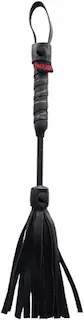 Rouge Leather Mini Flogger Black