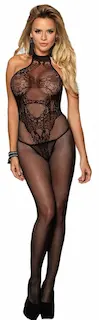Butterfly Pattern Backless BodyStocking XS–M