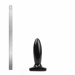 Wolf Bullet Plug L, černý anální kolík 16,5 x 3,3–4,6 cm