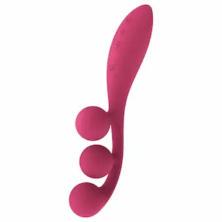 Satisfyer Tri Ball 1 – akumulátorový, multifunkční vibrátor (červený)