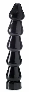 HardToys FET1017, černé vinylové dildo 33 x 6,2 cm