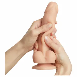 Strap-on-me S – dvouvrstvé dildo s přísavkou (tělové barvy)