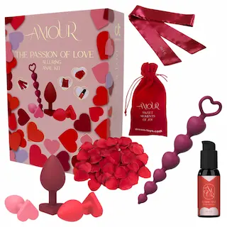 Dreamtoys Amour – dárková sada pro anální trénink (červená)