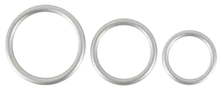 Metallic Silicone Cock Ring Set