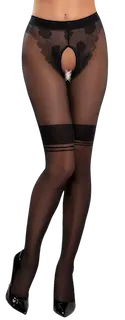Cottelli LEGWEAR Crotchless tights, L