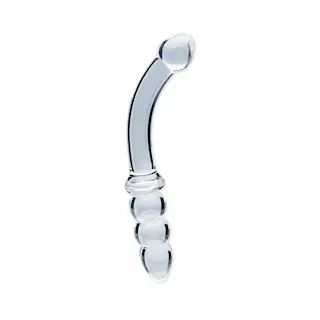 Clarity Celestial Zenith, oboustranné dildo z borosilikátového skla 19,5 x 3,2 cm