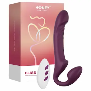 Honey Play Box Bliss – rotační připínací vibrátor s korálky – fialový