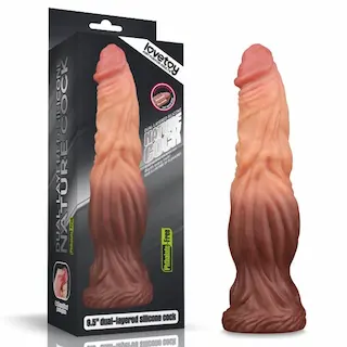 9,5“ Dvoubitelný silikonový přirozený penis