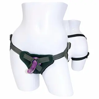 Sportsheets – připínací dildo – silikonové – fialová