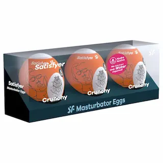 Satisfyer Egg Crunchy – sada masturbátorů ve tvaru vejce – 3 ks