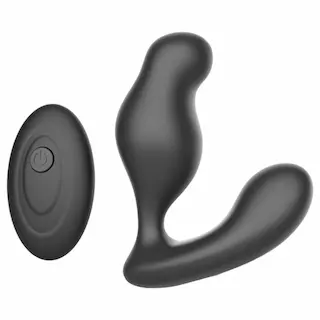 Mroow – prostatický vibrátor s dálkovým ovládáním (černý)
