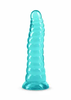 Gelové dildo s přísavkou Zenvy (19 cm), tyrkysové