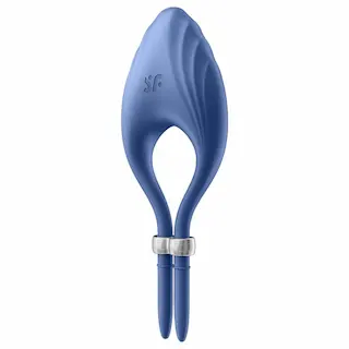 Satisfyer Duelist – akumulátorový vibrační erekční kroužek (modrý)