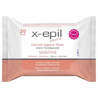 X-Epil Intimo Sensitive – intimní čistící ubrousky – 20 ks