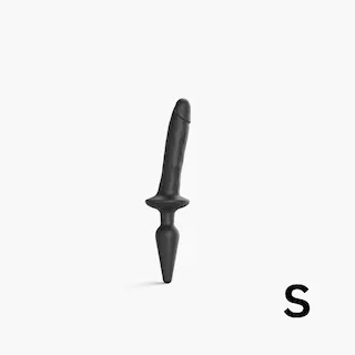 strap-on-me Realistic Switch Plug-in 2in1 Dildo & Butt Plug Black