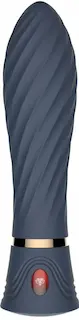 Vibrátor z dvojitého silikonu Blue Velvet (15 cm)