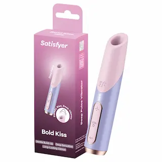Satisfyer Bold Kiss – rtěnkový vibrátor s tlakovými vlnami (růžový)