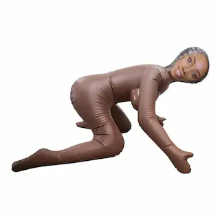 NMC Doggy Pose nafukovací panna – černoška