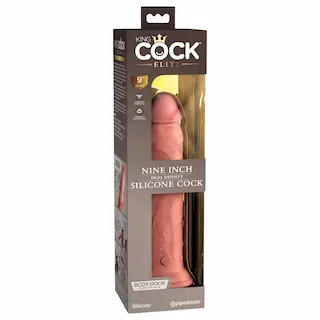 King Cock Elite 9 – realistický dildo s přísavkou – 23 cm – tělová barva