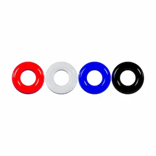 Shots Levelz Multi-color Cockring Set, sada 4 ks elastických erekčních kroužků