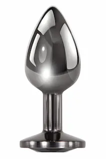 Evolved Černý anální kolík s klenotem Malý