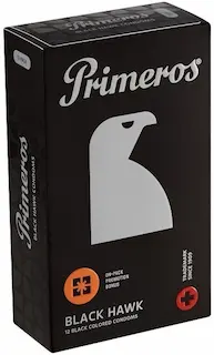 Primeros Black Hawk – černé kondomy (12 ks)