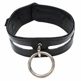 ROUGE Leather Fashion Collar Black