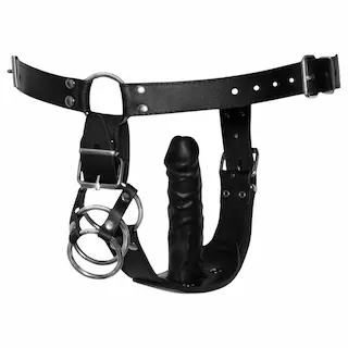 Postroj s análním dildem Captive (14 cm), L–XL
