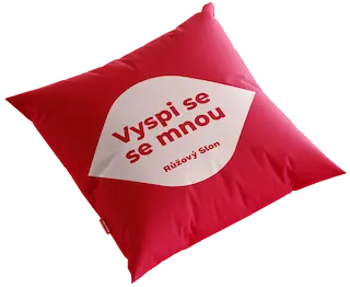 Merch – sloní polštář s nápisem