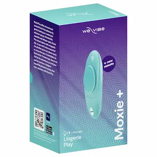 We-Vibe Moxie+ – nositelný klitoriální vibrátor s aplikací a dálkovým ovládáním (tyrkysový)