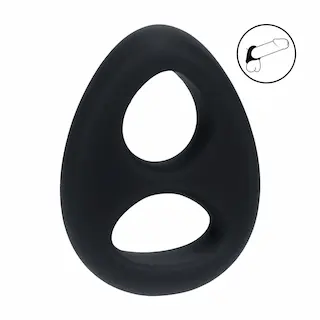 Levelz Double Cock & Ball Ring, silikonový dvojkroužek na penis a varlata