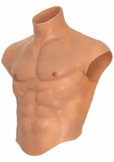 Silikonový trup s prsními svaly a břišními svaly