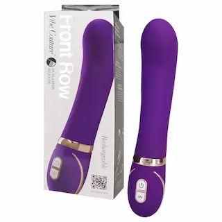 Vibrátor s dvojitým silikonem Front Row Purple (22 cm)
