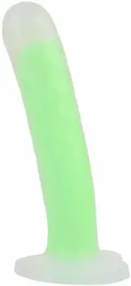 Svítící dildo s přísavkou Green Radiation (17 cm)